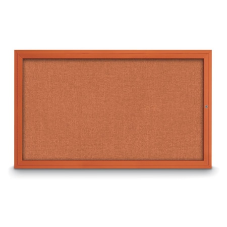 United Visual Products Slim Enclosed Corkboard, 24"x36", Satin Alum Frame/Black UVEB2436-SATIN-BLACK